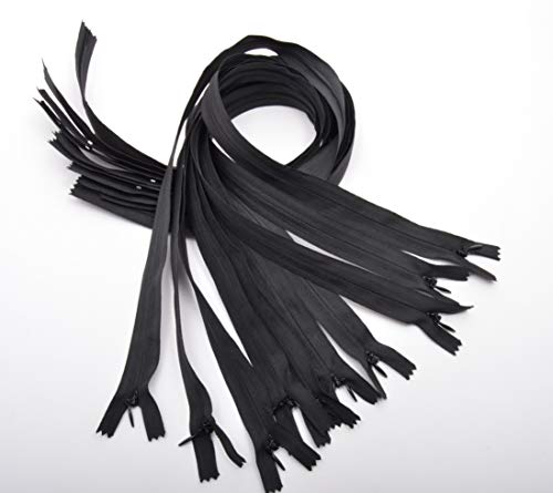 Trimz Verstellbarer unsichtbarer Reißverschluss, Schwarz, 25 cm von Trimz
