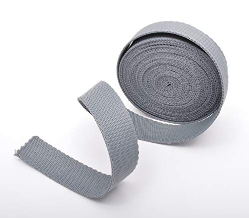 Trimz Web-25-Grey-10m PP Web-25-grau-10m Gurtband, Polypropylen, grau, 25mm x 10m, 10 Meter von Trimz