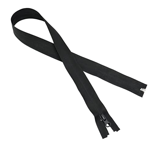 Trimz wasserabweisender Nylon-Reißverschluss, 70 cm, Schwarz von Trimz