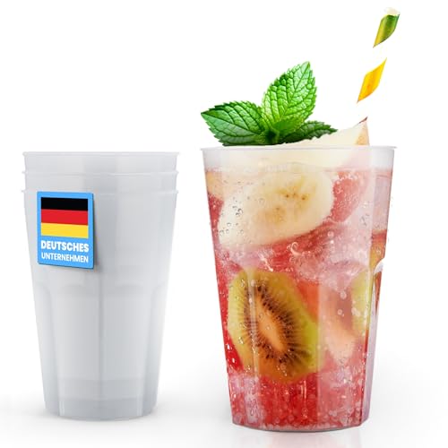 30 Cocktailbecher | Wiederverwendbare Trinkbecher 0,3L | Bruchsicher | Spülmaschinenfest | Partybecher Plastikbecher | Mehrwegbecher | Kunststoff Becher in Transparent von Trinklicht