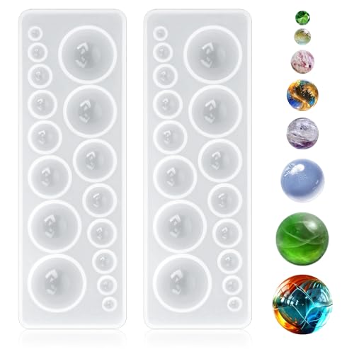 2 Stück Cabochon-Edelstein-Silikonform, Schmuckgussformen, transparent, rund, Kunstharz, Anhängerform, Form für Kunstharz, Epoxidharz, DIY, Basteln, Ohrringe, Anhänger, Ohrstecker, Bastelprojekte 2 Stück Cabochon-Edelstein-Silikonform, Schmuckgussformen, transparent, rund, Kunstharz, Anhängerform, Form für Kunstharz, Epoxidharz, DIY, Basteln, Ohrringe, Anhänger, Ohrstecker, Bastelprojekte von Trinkrittey