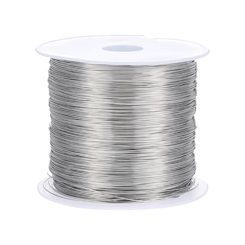 26 Gauge Edelstahldraht, Schmuckdraht, widerstandsfähiger Kupferdraht für Schmuckherstellung, Bailing und Basteln, Fußkettchen, Armband, Weben, DIY, handgefertigte Projekte, 0,4 mm x 100 m 26 Gauge Edelstahldraht, Schmuckdraht, widerstandsfähiger Kupferdraht für Schmuckherstellung, Bailing und Basteln, Fußkettchen, Armband, Weben, DIY, handgefertigte Projekte, 0,4 mm x 100 m von Trinkrittey