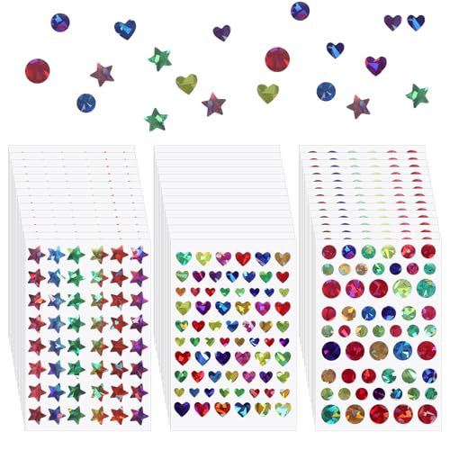 4275 Stück Bunte Laser Aufkleber Sterne Sparkle Farbcodierung Etiketten Rund Lehrer Belohnung Basteln Etiketten Selbstklebende Belohnungsaufkleber Für Büro Diy Kalende von Trinkrittey
