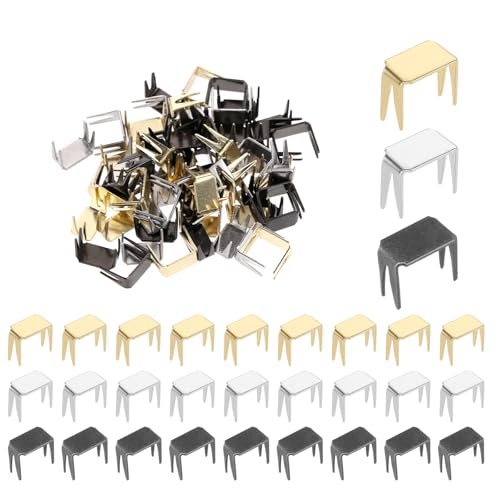 60 Stück Reißverschluss-Stopper, Reparatur-Kits, obere Unterseite, Stopper für Taschen, Mäntel, Jacken, Reißverschlüsse, Rettungsreparatur (Silber, Gold, Eisen-Grau) von Trinkrittey