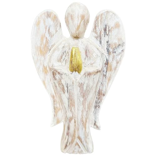 Trintura Holzengel 15 cm – Schutzengel Figur aus Holz handgeschnitzt – Holzfigur Engel groß, Engel Figur aus Holz, Glücksengel Dekofigur, Holzschutzengel Geschenk aus Naturholz Trintura Holzengel 15 cm – Schutzengel Figur aus Holz handgeschnitzt – Holzfigur Engel groß, Engel Figur aus Holz, Glücksengel Dekofigur, Holzschutzengel Geschenk aus Naturholz von Trintura