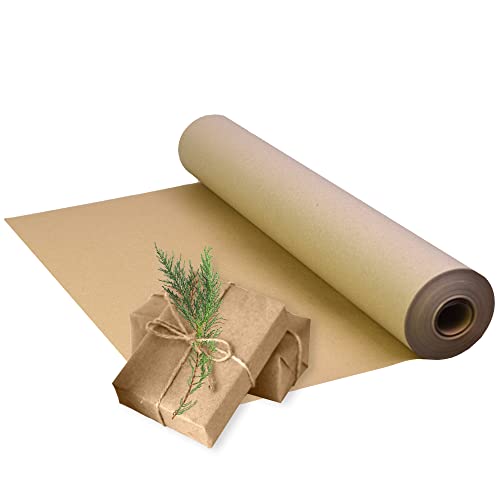 Triplast 500 mm x 50 m Rolle braunes Öko-Kraftpapier | aus 100% recyceltem Papier | biologisch abbaubar & vollständig recycelbare braune Geschenkpapierrolle | Geschenk- und Packpapier (50 m) von Triplast