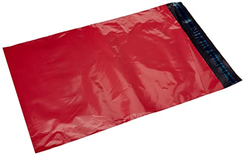 triplast 10 x 35,6 cm Kunststoff Versandtaschen Tasche – Rot (100 Stück) von Triplast