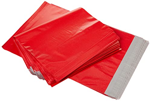 Triplast Versandtaschen aus Kunststoff, 30,5 x 40,6 cm, Rot, 100 Stück von Triplast