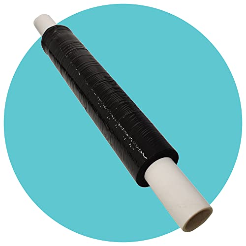 triplast 400 mm x 250 m Extended Core Schrumpffolie für Paletten – Schwarz (2 Stück) von Triplast