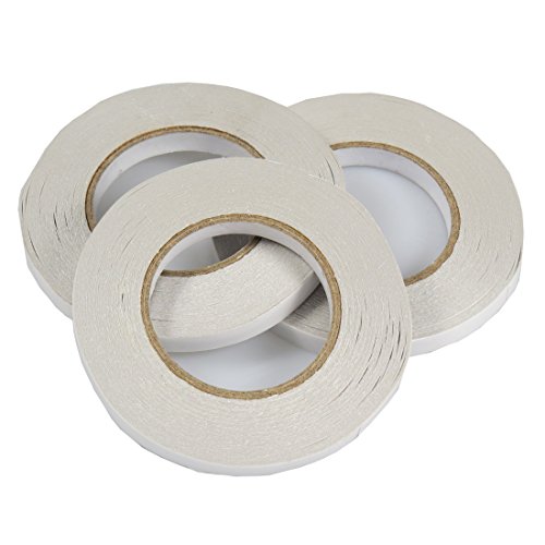 triplast 50 m 12 mm starker Grip Doppelseitiges Klebeband (Pack von 3) von Triplast