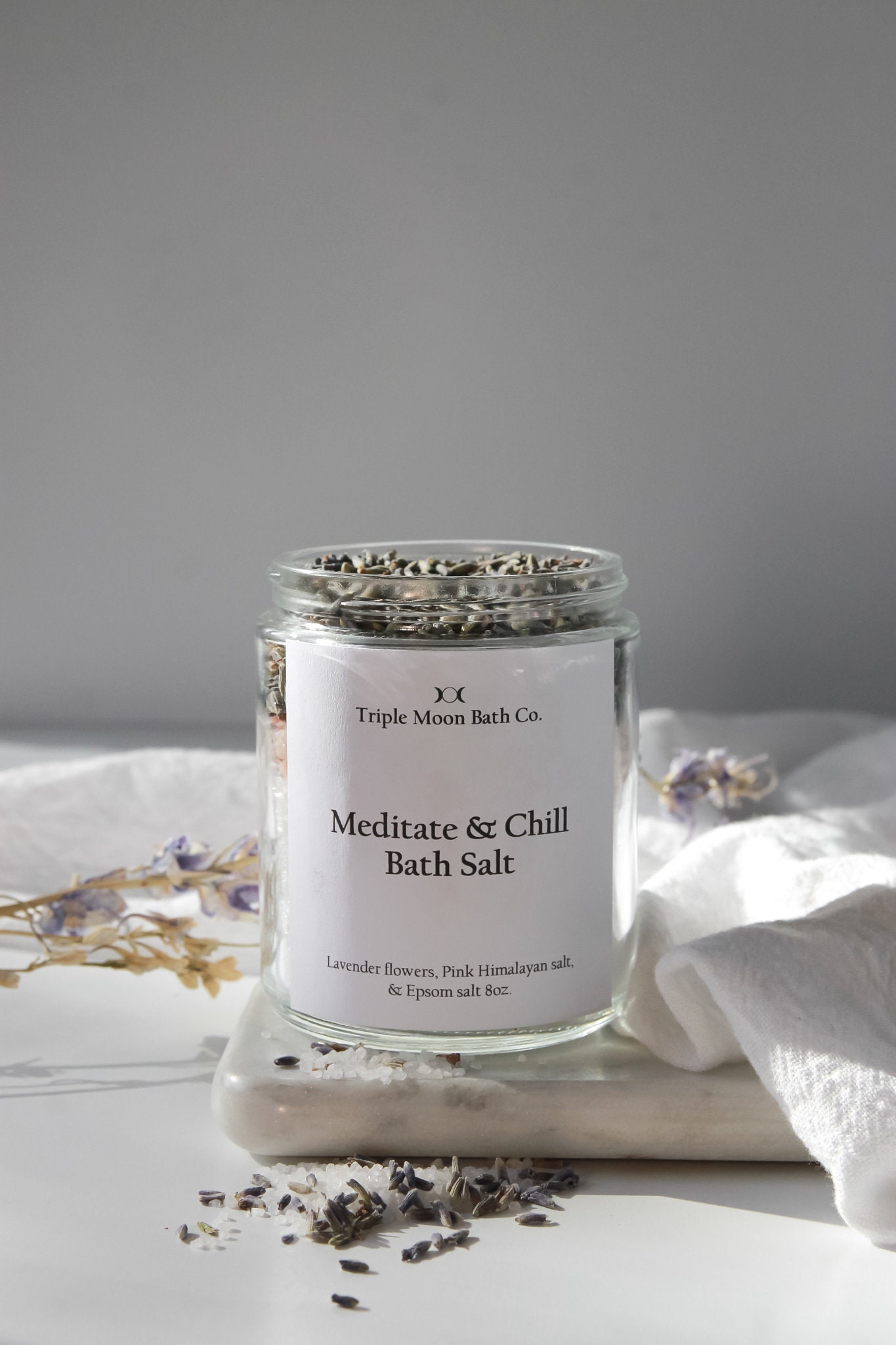 Meditate & Chill Badesalz Jar von TripleMoonBathCo