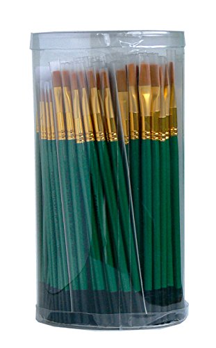 Tristar Serie 104 Stück 144 Pinsel Synthetische Borsten Lidstrichpinsel Gold/Griff grün von Tristar