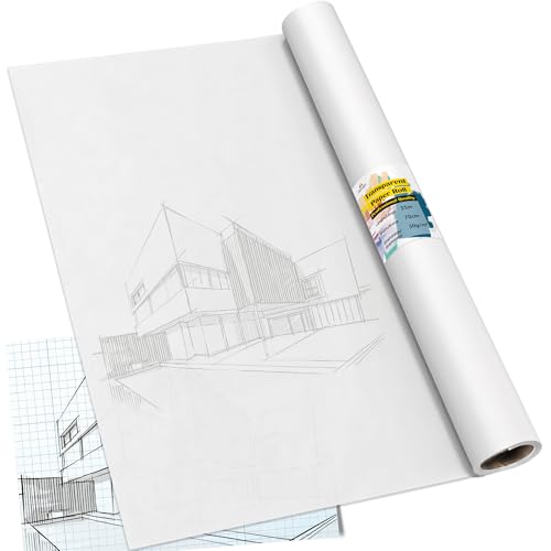 Tritart Transparentpapier Rolle - Pauspapier 25m x 70cm - Schnittmusterpapier 50g/m² - Architektenpapier - Abpauspapier weiß transparent - Malpapier Rolle - Tracing Paper Papier Rolle Tritart Transparentpapier Rolle - Pauspapier 25m x 70cm - Schnittmusterpapier 50g/m² - Architektenpapier - Abpauspapier weiß transparent - Malpapier Rolle - Tracing Paper Papier Rolle von Tritart