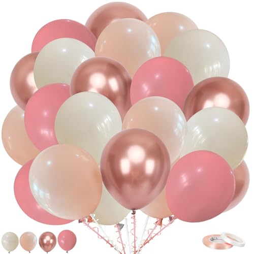 Staubige rosa Ballons Set, 60pcs 12 Zoll Retro Blush Rosa Elfenbein Weiß Metallic Rose Gold Nude Beige Latex Ballons Kit für Mädchen Frauen Geburtstag Braut Baby Dusche Hochzeiten Party Dekoration Staubige rosa Ballons Set, 60pcs 12 Zoll Retro Blush Rosa Elfenbein Weiß Metallic Rose Gold Nude Beige Latex Ballons Kit für Mädchen Frauen Geburtstag Braut Baby Dusche Hochzeiten Party Dekoration von Trivunpis