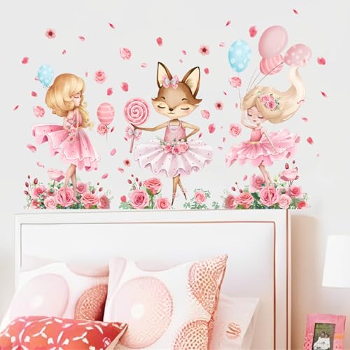 Wandtattoo Kinderzimmer Fuchs Mädchen Rose Wandtattoos Rosa Ballon Wandklehaufkleber für DIY Baby Kindergarten Mädchen Schlafzimmer Kleinkindzimmer Wanddekoration Wandtattoo Kinderzimmer Fuchs Mädchen Rose Wandtattoos Rosa Ballon Wandklehaufkleber für DIY Baby Kindergarten Mädchen Schlafzimmer Kleinkindzimmer Wanddekoration von Trlyane