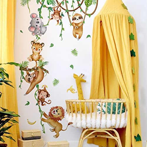 Wandtattoo Kinderzimmer Junge Wandsticker Dschungel Reben Wandaufkleber Löwe Affen Koala Tiere Tiger Wandsticker Kinderzimmer Babyzimmer Schlafzimmer Wanddeko Wandtattoo Kinderzimmer Junge Wandsticker Dschungel Reben Wandaufkleber Löwe Affen Koala Tiere Tiger Wandsticker Kinderzimmer Babyzimmer Schlafzimmer Wanddeko von Trlyane