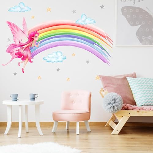 Wandtattoo Kinderzimmer Mädchen Wandtattoo Regenbogen Wandaufkleber Fee Prinzessin Wandsticker Wanddeko für Mädchen Kinderzimmer Schlafzimmer Wohnzimmer Wandtattoo Kinderzimmer Mädchen Wandtattoo Regenbogen Wandaufkleber Fee Prinzessin Wandsticker Wanddeko für Mädchen Kinderzimmer Schlafzimmer Wohnzimmer von Trlyane