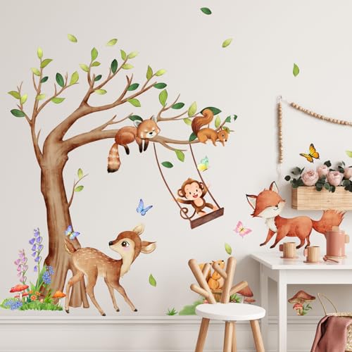 Wandtattoo Kinderzimmer Wandsticker Affen Dschungel Tiere Baum Wandaufkleber Hirsch Fuchs Affe Waschbär Eichhörnchen Wandsticker Kinderzimmer Babyzimmer Schlafzimmer Wanddeko Wohnzimmer Dekoration Wandtattoo Kinderzimmer Wandsticker Affen Dschungel Tiere Baum Wandaufkleber Hirsch Fuchs Affe Waschbär Eichhörnchen Wandsticker Kinderzimmer Babyzimmer Schlafzimmer Wanddeko Wohnzimmer Dekoration von Trlyane