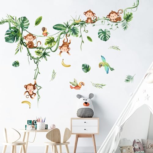Wandtattoo Kinderzimmer Wandtattoo Affen Dschungel Tiere Reben Wandaufkleber Affen Baum Zweige Blätter Bananen Wandsticker Kinderzimmer Babyzimmer Schlafzimmer Wanddeko Wohnzimmer Dekoration Wandtattoo Kinderzimmer Wandtattoo Affen Dschungel Tiere Reben Wandaufkleber Affen Baum Zweige Blätter Bananen Wandsticker Kinderzimmer Babyzimmer Schlafzimmer Wanddeko Wohnzimmer Dekoration von Trlyane