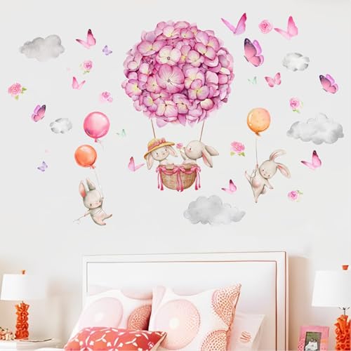 trlyane Wandtattoo Heißluftballon Rosa Wandaufkleber Tiere Ballon Blumen Kaninchen Schmetterling Wandsticker Babyzimmer Kinderzimmer Schlafzimmer Wanddeko trlyane Wandtattoo Heißluftballon Rosa Wandaufkleber Tiere Ballon Blumen Kaninchen Schmetterling Wandsticker Babyzimmer Kinderzimmer Schlafzimmer Wanddeko von Trlyane