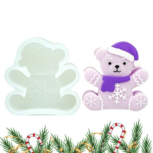 Trochate Weihnachten Silikonformen Für Harz, Bären Förmchen Für Süßigkeiten, Antihaft Backform Einfaches Entformen für Fondant Schokolade Kerzenwachs Cupcake Deko Trochate Weihnachten Silikonformen Für Harz, Bären Förmchen Für Süßigkeiten, Antihaft Backform Einfaches Entformen für Fondant Schokolade Kerzenwachs Cupcake Deko von Trochate