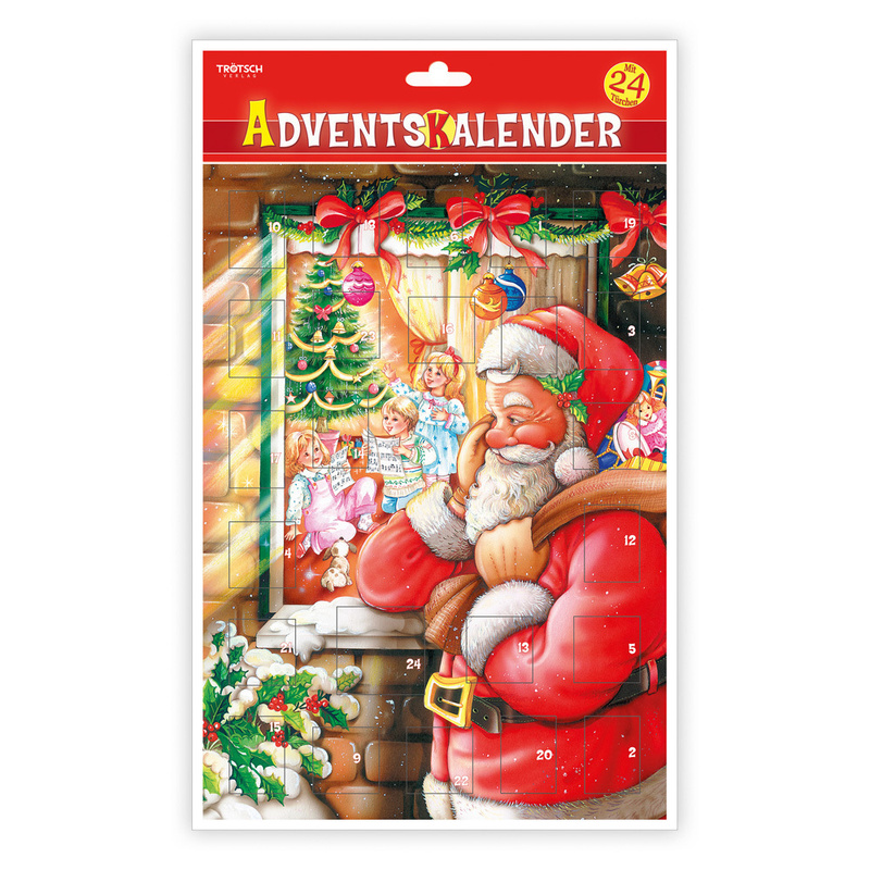 Trötsch Adventskalender Weihnachtsmann Am Fenster Adventskalender Mit Türchen von Trötsch