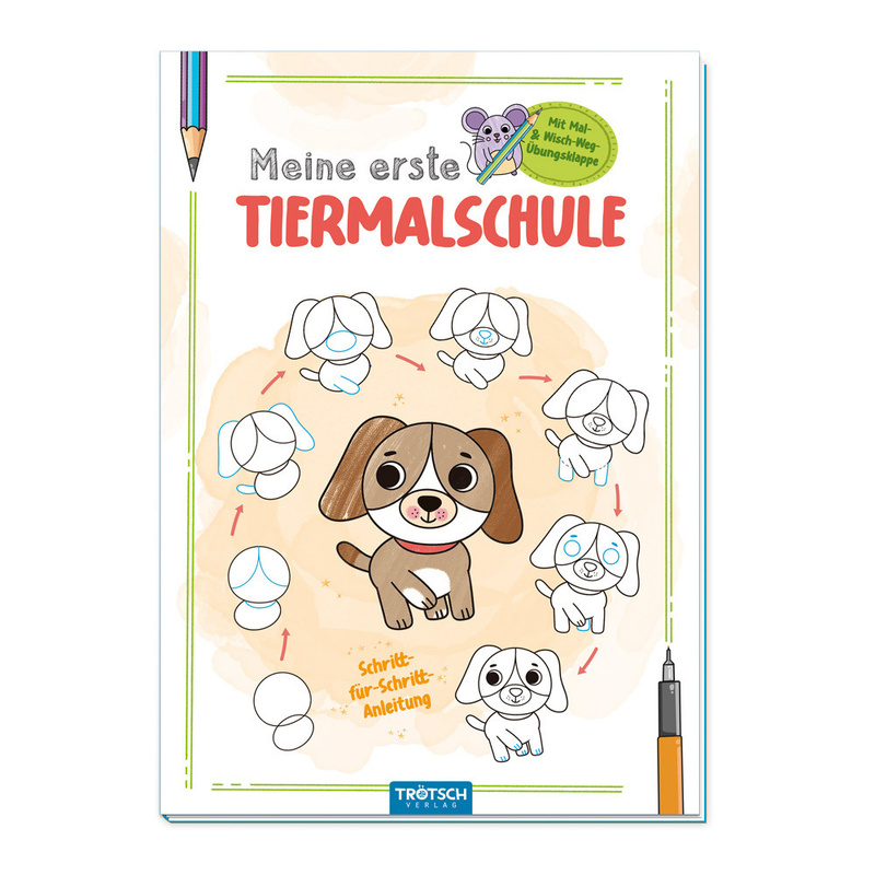 Trötsch Malbuch Meine Erste Tiermalschule Hund, Kartoniert (TB) von Trötsch