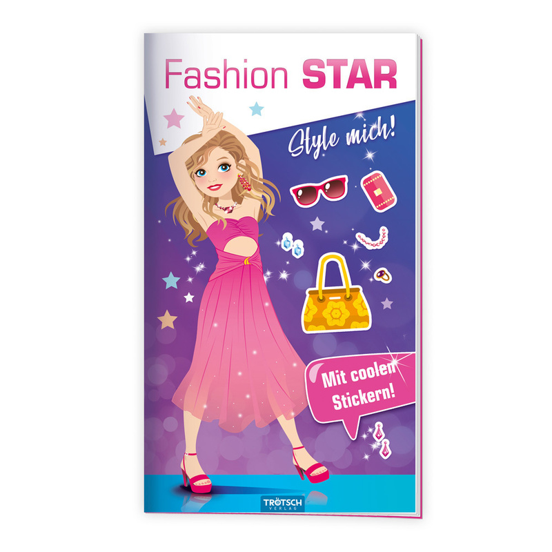 Trötsch Malbuch Stickermalbuch Fashion-Star Filmstar von Trötsch