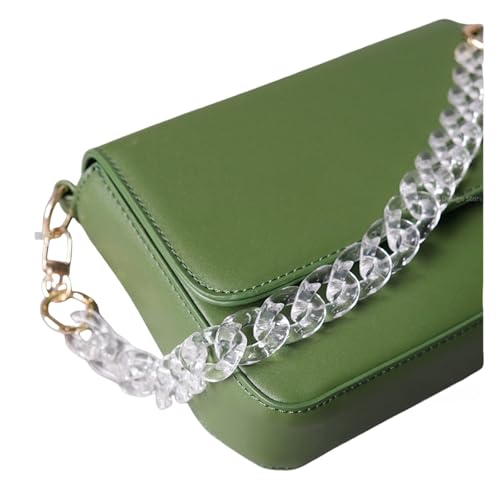 Taschenkette,Taschen Kette 2 Stück 40 cm großer flacher Kettenriemen aus Acryl, klare Kette, Luxus-Handtaschenriemen, Ersatz-Geldbörsen-Kupplungen, Griffe for Handtaschen, DIY-Bastelarbeiten(Transpare Taschenkette,Taschen Kette 2 Stück 40 cm großer flacher Kettenriemen aus Acryl, klare Kette, Luxus-Handtaschenriemen, Ersatz-Geldbörsen-Kupplungen, Griffe for Handtaschen, DIY-Bastelarbeiten(Transpare von Trohollis