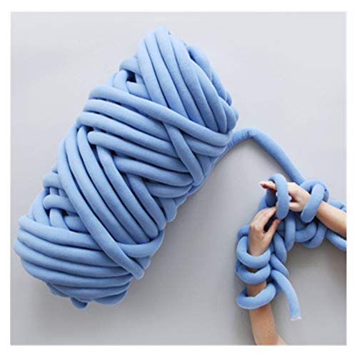 Trohollis Chunky Yarn,Wolle Zum HäKeln 1000g Super Dicke klobige Garn-Hand-DIY 30mm weiche Anti-Pilling-sperrige Armweben-Decken-Spin-Roving-Garn zum Stricken(Blue) von Trohollis