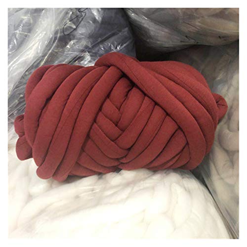 Trohollis Chunky Yarn,Wolle Zum HäKeln 1000g Super Dicke klobige Garn-Hand-DIY 30mm weiche Anti-Pilling-sperrige Armweben-Decken-Spin-Roving-Garn zum Stricken(Red) von Trohollis