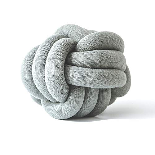 Trohollis Chunky Yarn,Wolle Zum HäKeln Dekorative Kissen Kissen Innovatives reines handgemachtes Knotenkissen personalisierte Kugelkissen für Home Automaddurchmesser 30cm(1 Dark Gray) von Trohollis