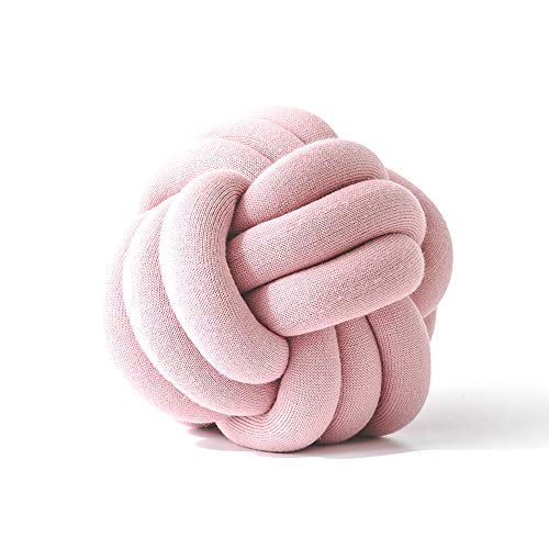 Trohollis Chunky Yarn,Wolle Zum HäKeln Dekorative Kissen Kissen Innovatives reines handgemachtes Knotenkissen personalisierte Kugelkissen für Home Automaddurchmesser 30cm(Fish Blush) von Trohollis