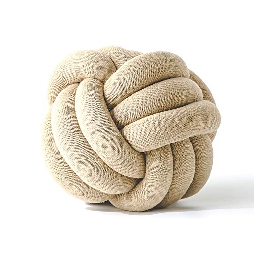 Trohollis Chunky Yarn,Wolle Zum HäKeln Dekorative Kissen Kissen Innovatives reines handgemachtes Knotenkissen personalisierte Kugelkissen für Home Automaddurchmesser 30cm(Ma Xing) von Trohollis