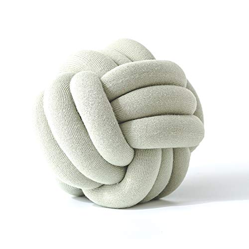 Trohollis Chunky Yarn,Wolle Zum HäKeln Dekorative Kissen Kissen Innovatives reines handgemachtes Knotenkissen personalisierte Kugelkissen für Home Automaddurchmesser 30cm(Matcha) von Trohollis