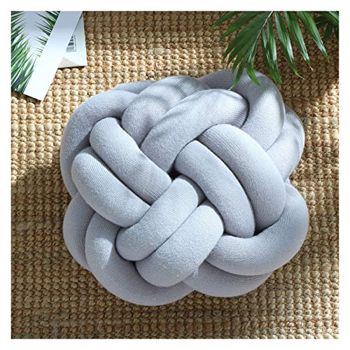 Trohollis Chunky Yarn,Wolle Zum HäKeln Dekorative große Kissen Kissen Innovative handgemachte geknotete Knotkugel Süße Kissenkissen Einfache Autokissen(Dark Gray) von Trohollis