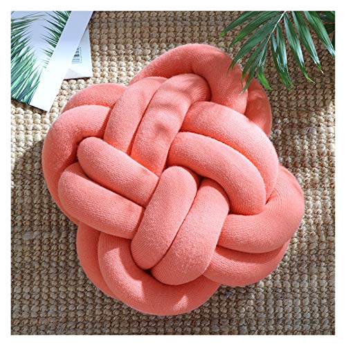 Trohollis Chunky Yarn,Wolle Zum HäKeln Dekorative große Kissen Kissen Innovative handgemachte geknotete Knotkugel Süße Kissenkissen Einfache Autokissen(Red) von Trohollis
