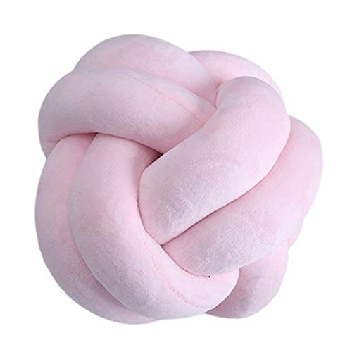 Trohollis Chunky Yarn,Wolle Zum HäKeln Kreative 18 cm geknotete Kugelkissen Wurfkissen Taille Kissen Home Schlafsofa Bett Dekoration(Pink) von Trohollis