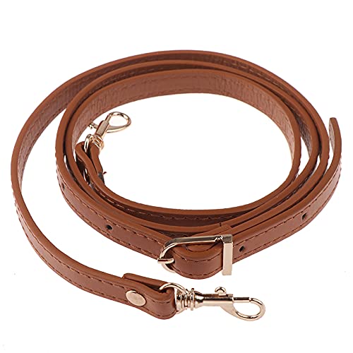 Trohollis Taschenkette,Taschen Kette 120cm Leder Schultertasche Gurt Tasche Griffe DIY Ersatz for Handtasche Gürtel Gurt Tasche Zubehör(Brown) von Trohollis