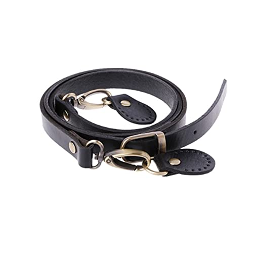 Trohollis Taschenkette,Taschen Kette 120cm Taschen Strap Verstellbarer Gurtband Brauner Abnehmbarer Griff Ersatz für Frauen Umhängetasche Zubehör(Black) von Trohollis