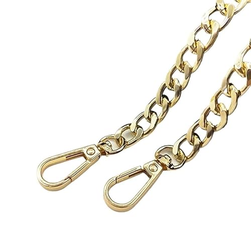 Trohollis Taschenkette,Taschen Kette 2 STÜCKE Metall Aluminium Ersatz Tasche Kette Teile Zubehör for DIY Abnehmbare Riemen(Gold,100cm) von Trohollis