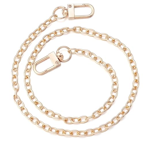 Trohollis Taschenkette,Taschen Kette 2 STÜCKE Metall Aluminium Ersatz Taschenkette 20/40/80/120 cm Damen Schultergurt for Taschen Ersetzen Kette Taschenzubehör(Gold,40mm) von Trohollis