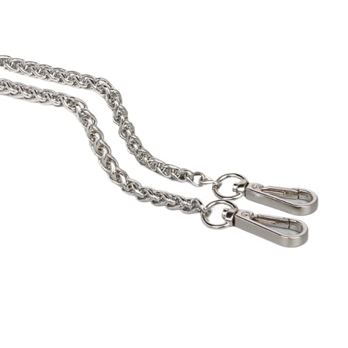 Trohollis Taschenkette,Taschen Kette 2PCS 60cm 120cm Ersatz Kette Aluminium Kette for Tasche Kette Riemen Metall Kette(Silver,60cm) von Trohollis