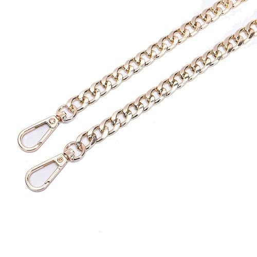 Trohollis Taschenkette,Taschen Kette 2PCS Metall Aluminium Tasche Kette Ersatz Teile Zubehör for Schulter Handtasche DIY Abnehmbare Träger(Gold) von Trohollis