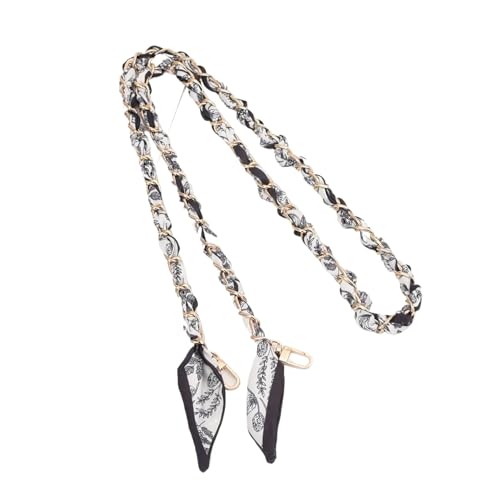 Trohollis Taschenkette,Taschen Kette 47,2 Zoll Geldbörsenriemen, Ersatz-Umhängeriemen, Metall-Seidenschal-gewebte Taschenkette for DIY-Geldbörse, Handtasche, Schulter-Crossbody-Tasche(Black Trohollis Taschenkette,Taschen Kette 47,2 Zoll Geldbörsenriemen, Ersatz-Umhängeriemen, Metall-Seidenschal-gewebte Taschenkette for DIY-Geldbörse, Handtasche, Schulter-Crossbody-Tasche(Black von Trohollis