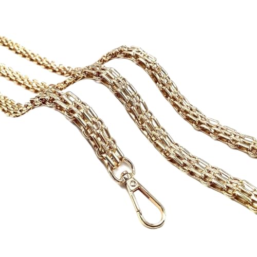 Trohollis Taschenkette,Taschen Kette Breite, schwere Geldbörsenriemen aus Metall, Kette, Umhängetasche, Ersatzriemen for Handtaschen(Gold-23.6") von Trohollis