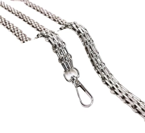 Trohollis Taschenkette,Taschen Kette Breite, schwere Geldbörsenriemen aus Metall, Kette, Umhängetasche, Ersatzriemen for Handtaschen(Silver-47) von Trohollis