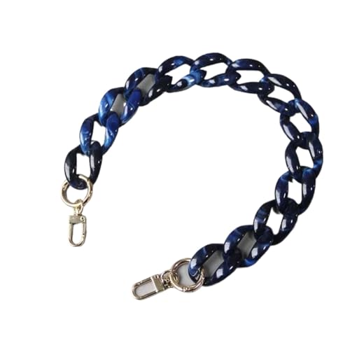 Trohollis Taschenkette,Taschen Kette DIY. Tasche Strap Kette Brieftasche Griff Geldbörse Metallband Kettengurt Ersetzt Tasche Strap Acrylketten(Navy 45cm) von Trohollis