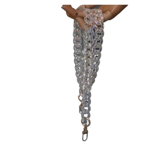 Trohollis Taschenkette,Taschen Kette Frauenhandtasche Zubehör Teile Kette Licht Transparent Acrylharzkettenband Frauen Schulterkupplungskette(85cm) von Trohollis