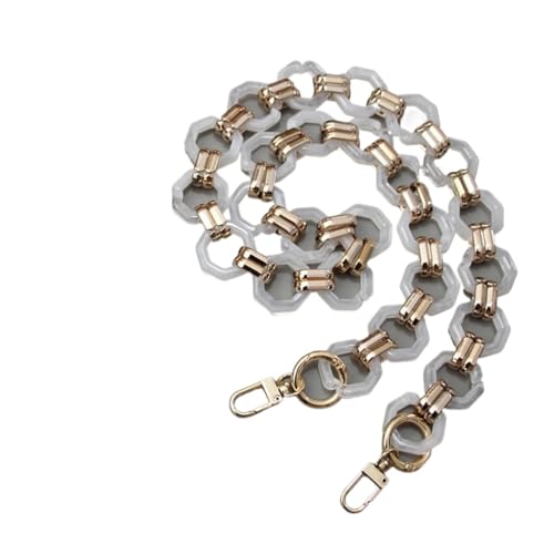 Trohollis Taschenkette,Taschen Kette Frauenhandtasche Zubehörkette Abnehmbarer Ersatz Schultergurt Frauen DIY. Schulterkupplungsharzketten(Transparent 80cm) von Trohollis
